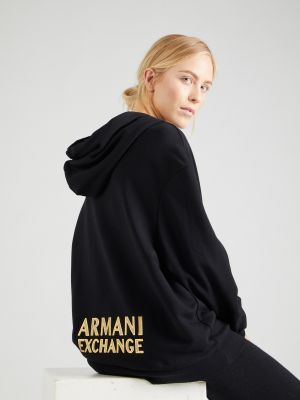 Džemperis su gobtuvu Armani Exchange juoda