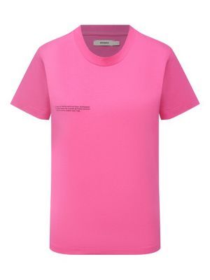 Хлопковая футболка Pangaia розовая