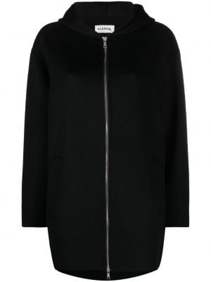 Vilnas jaka ar rāvējslēdzēju ar kapuci P.a.r.o.s.h. melns