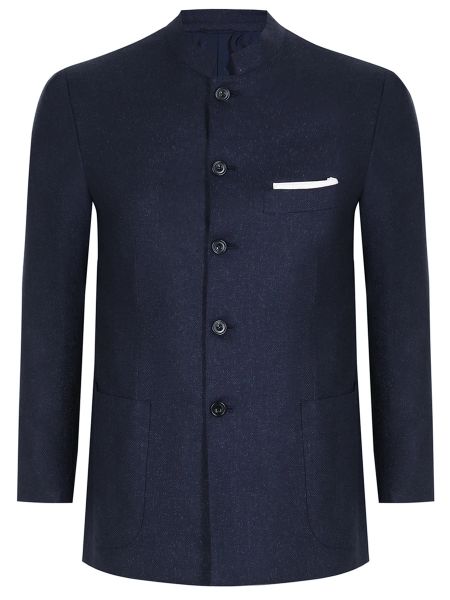 Кашемировый шерстяной пиджак Kiton синий