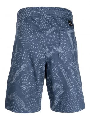 Shorts aus baumwoll mit print Ps Paul Smith blau