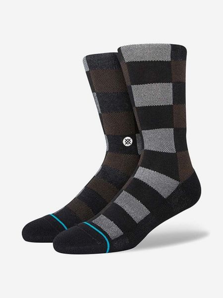 Čarape karirane Stance crna