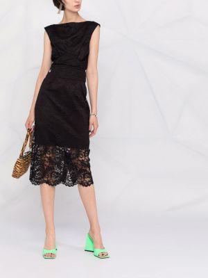 Krajkové sukně Philipp Plein černé