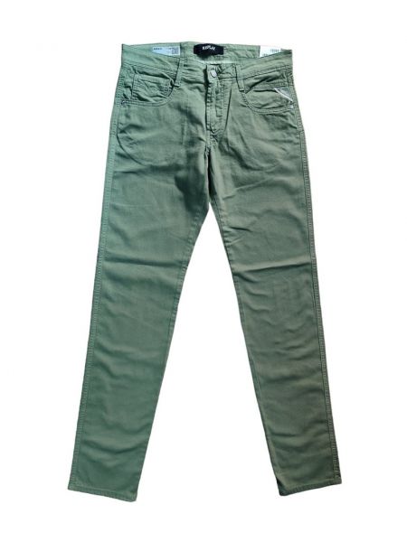 Spodnie klasyczne Replay zielone
