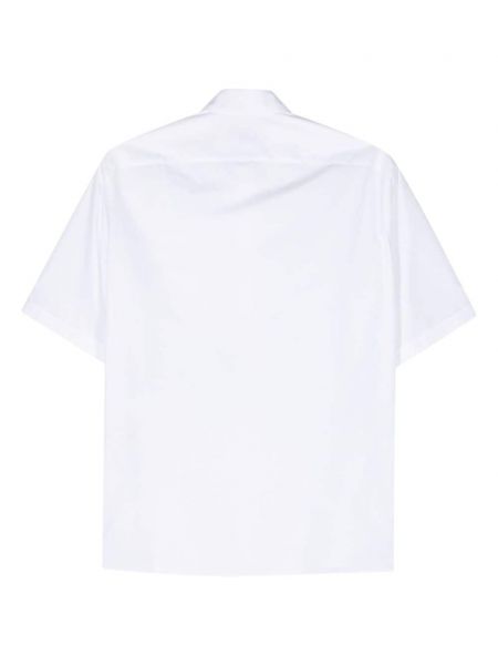 Chemise en coton à imprimé Fendi blanc