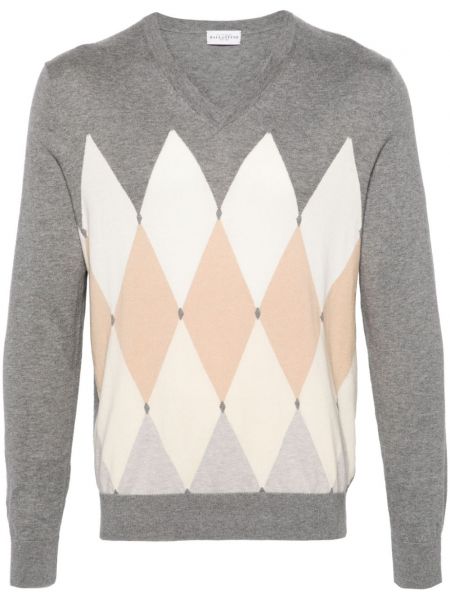 Argyle langer pullover Ballantyne grau