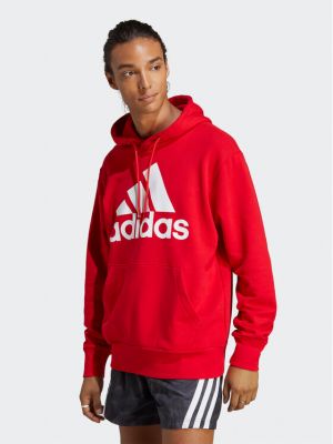 Džemperis su gobtuvu Adidas raudona