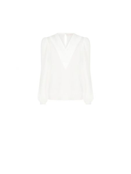 Bluse mit v-ausschnitt Rinascimento weiß