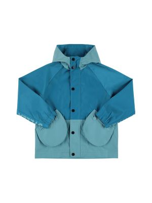 Hette nylon parka for gutter Stella Mccartney Kids blå