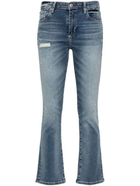 Разтегливи дънки с висока талия Ag Jeans синьо
