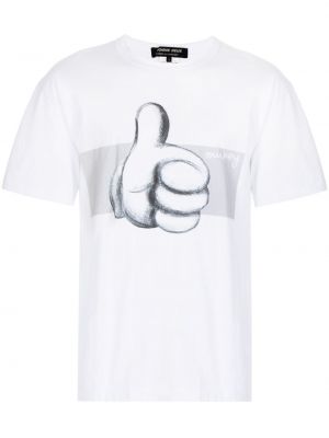 Bavlnené tričko s potlačou Comme Des Garçons Homme Deux biela