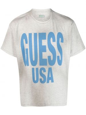 Памучна тениска с принт Guess Usa
