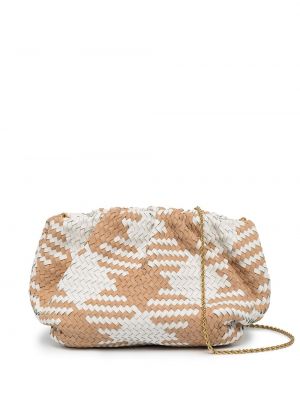 Lær clutch Loeffler Randall brun