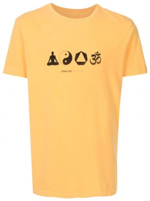 Bavlněné tričko Osklen žluté