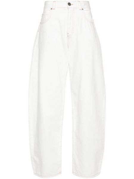Zúžené džínsy s výšivkou Pinko biela