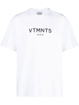 T-shirt en coton à imprimé Vtmnts blanc
