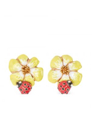 Boucles d'oreilles à fleurs Oscar De La Renta