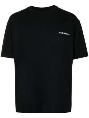 Памучна тениска с принт A-cold-wall* черно