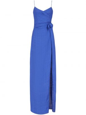 Вечерна рокля с v-образно деколте Emporio Armani синьо