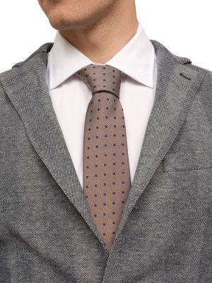 Хлопковый шелковый галстук Altea бежевый