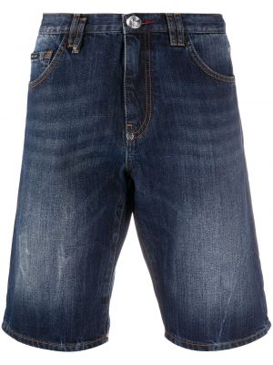 Pantalones cortos vaqueros con bolsillos Philipp Plein azul