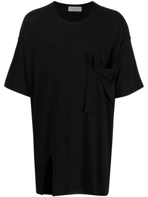 Тениска с джобове Yohji Yamamoto черно