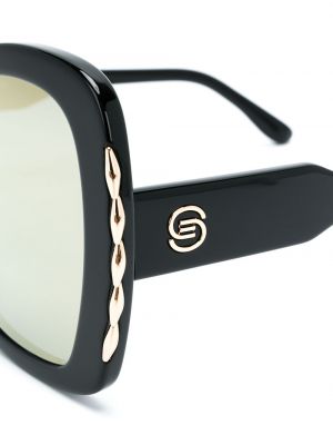 Okulary przeciwsłoneczne oversize Elie Saab czarne