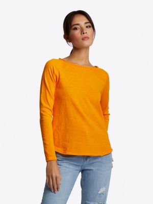 Marškinėliai ilgomis rankovėmis Rich & Royal oranžinė