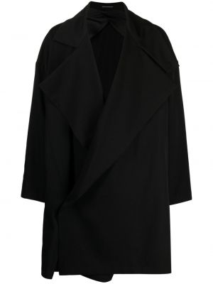 Manteau en laine Yohji Yamamoto noir
