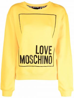 Sudadera con estampado Love Moschino amarillo