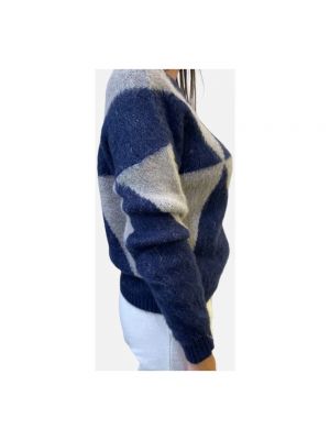 Sweter w geometryczne wzory Souvenir niebieski