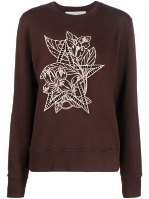 Bomull brodert sweatshirt Golden Goose