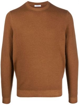Volneni pulover z okroglim izrezom Malo rjava