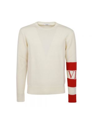 Sweter w paski Valentino biały