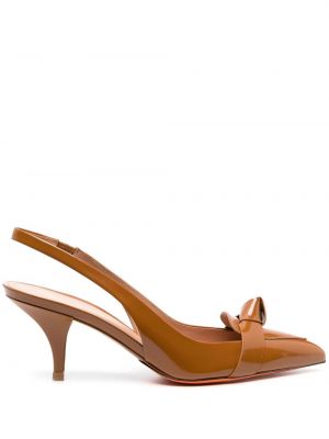 Slingback pumpar med remmar Santoni brun