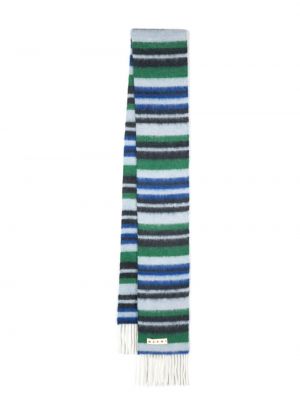 Echarpe à rayures en tricot Marni bleu