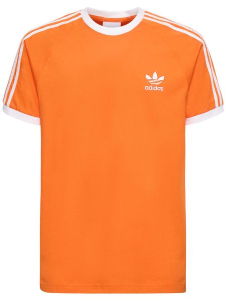 Camiseta de algodón Adidas Originals naranja