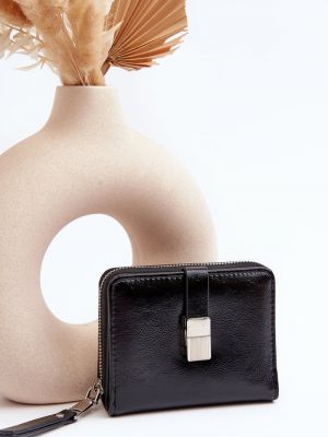 Lakovaná kožená peňaženka Kesi čierna