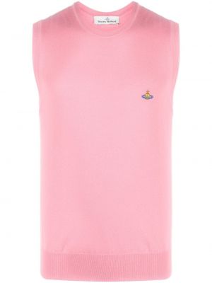 Μάλλινο γιλέκο Vivienne Westwood ροζ