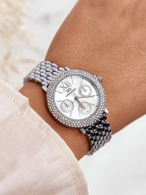 Zirkonové hodinky Kesi stříbrné