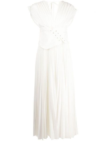 Плисирана рокля Acler бяло
