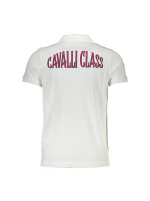 Polo bawełniana Cavalli Class biała