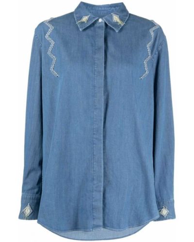 Camisa vaquera con bordado Dondup azul