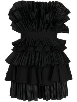 Koktejlkové šaty s volánmi Acler čierna