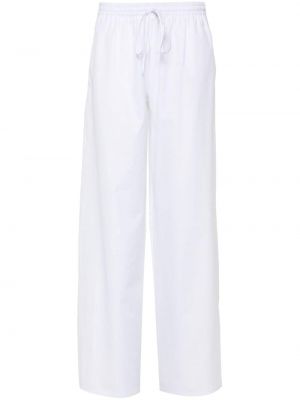 Bavlněné kalhoty relaxed fit Ermanno Scervino bílé