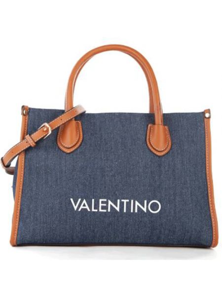 Bolso shopper de cuero Valentino By Mario Valentino azul