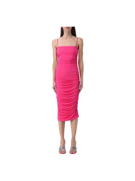 Sukienka midi z krepy Pinko różowa