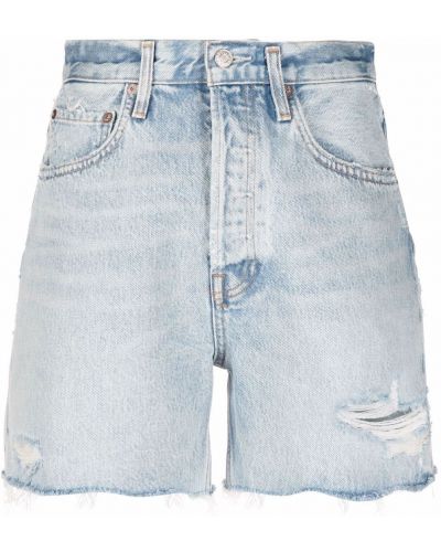 Shorts en jean effet usé Agolde bleu
