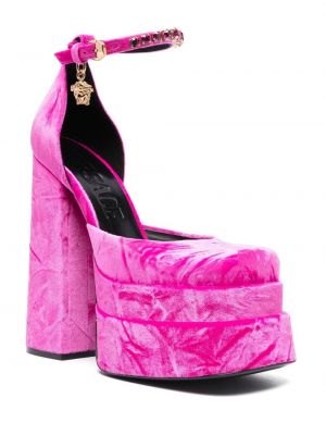 Aukštakulniai su platforma Versace rožinė
