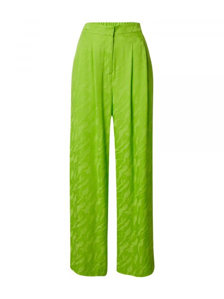 Πλισέ παντελόνα Selected Femme πράσινο